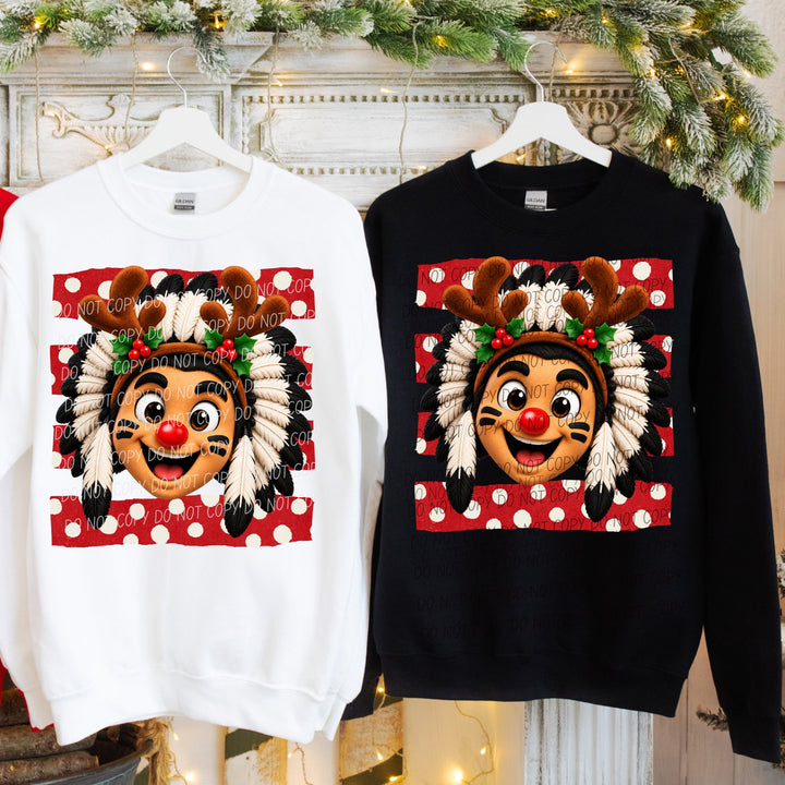 Indian Reindeer Spirit Mascots DTF transfer