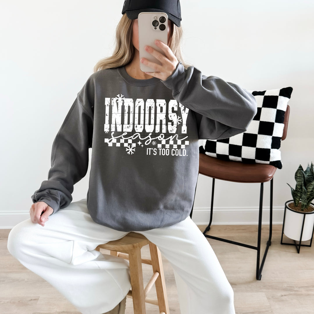 Indoorsy Season Single Color White DTF transfer design – image 1