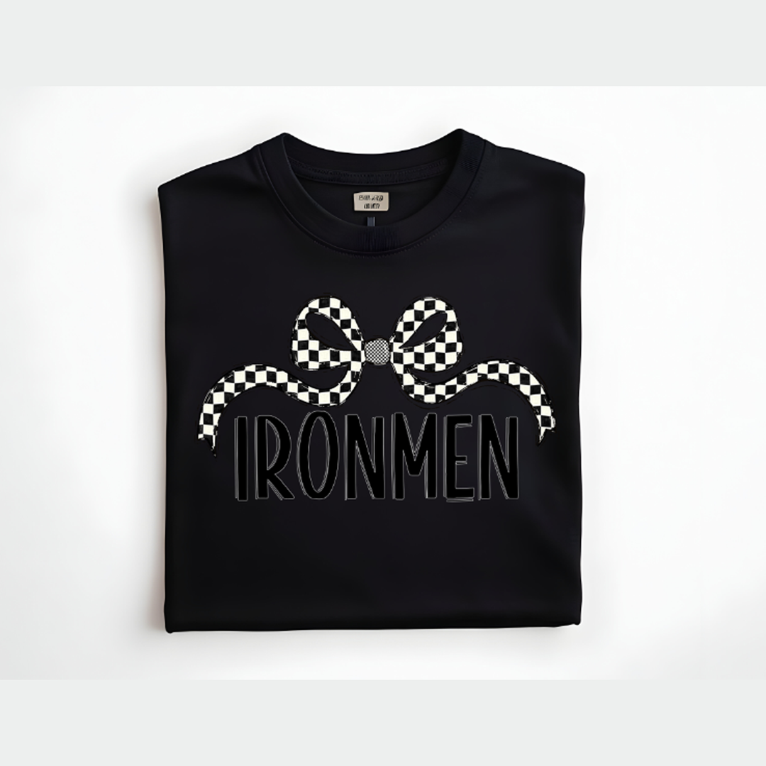 Ironmen Checker Wide Bow – DTF Transfer – product image