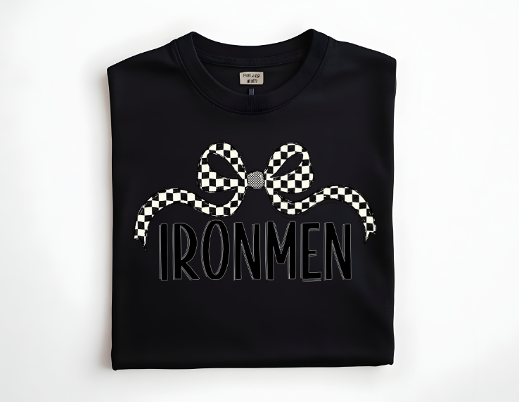 Ironmen Checker Wide Bow DTF transfer design – image 1