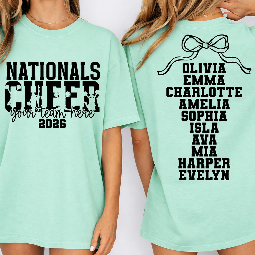 Cheer Nationals customizable DTF transfer mockup