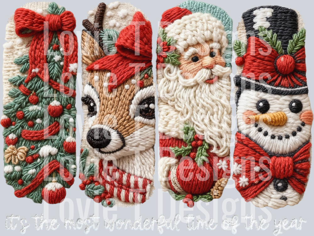 IT'S THE MOST WONDERFUL TIME OF THE YEAR FAUX YARN WHITE WORDS