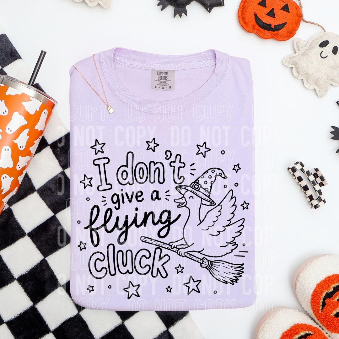 I DON'T GIVE A FLYING CLUCK BLACK mockup