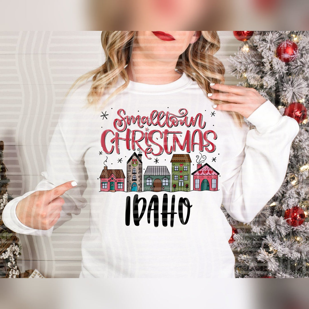 Idaho Smalltown Christmas States DTF transfer