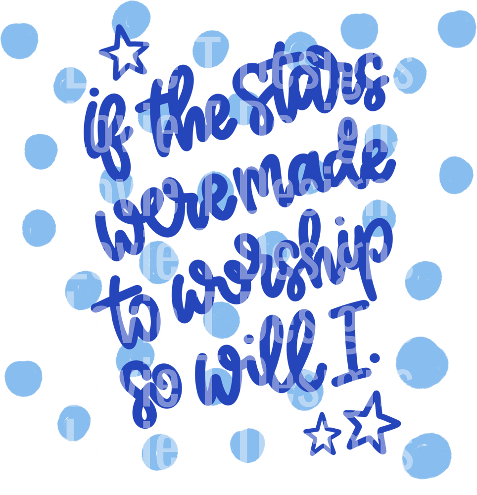 If the Stars Were Made to Worship So, Will I Blue Dots