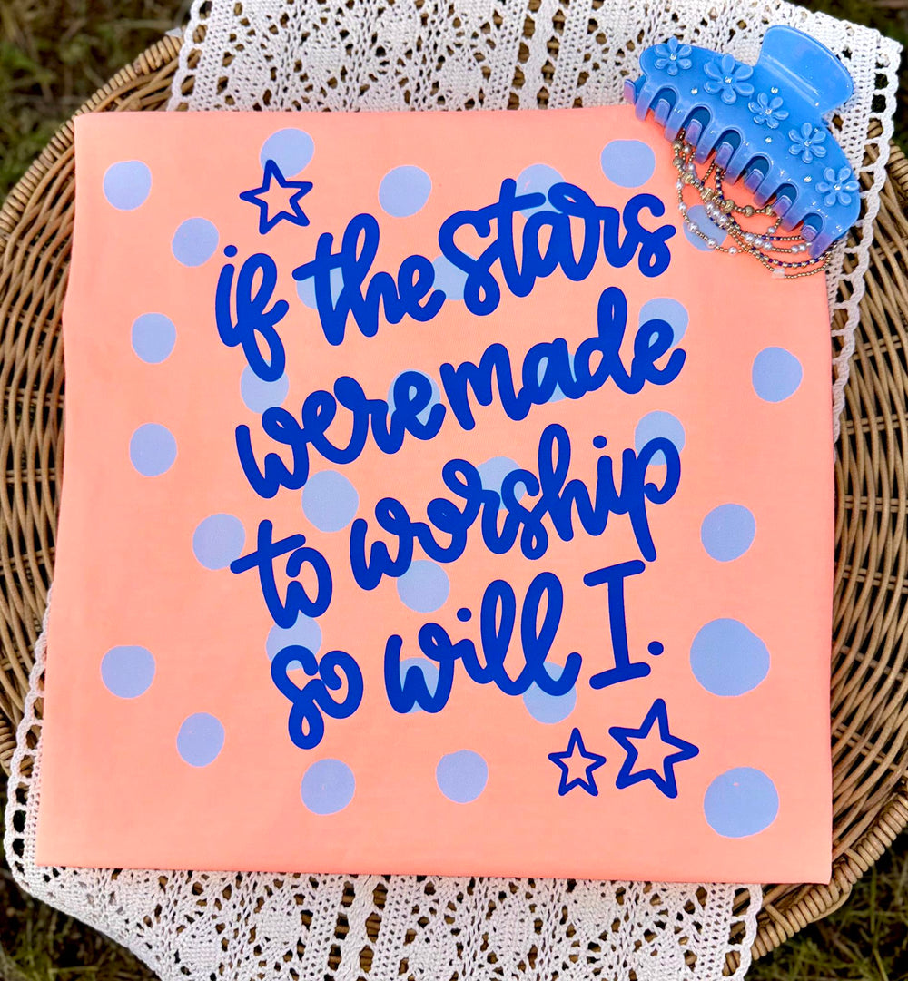 Stars Made to Worship Blue Dots DTF transfer design