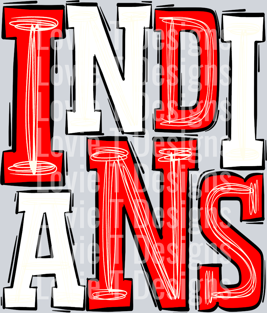 Indians Red White
