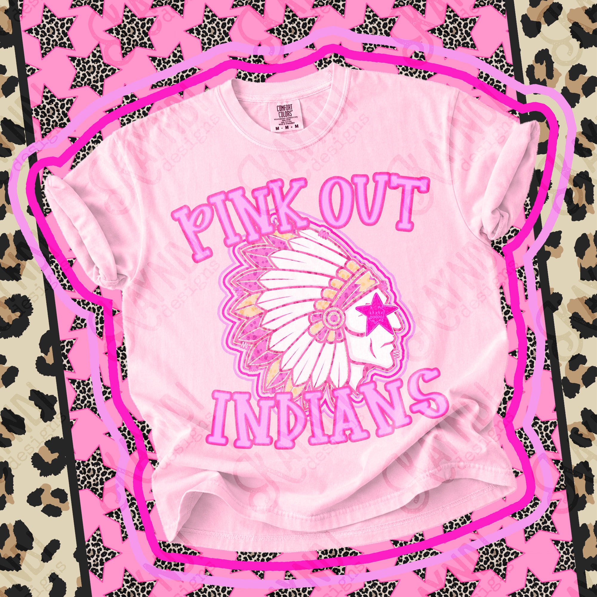Pink Out Mascots Indians 5 mockup