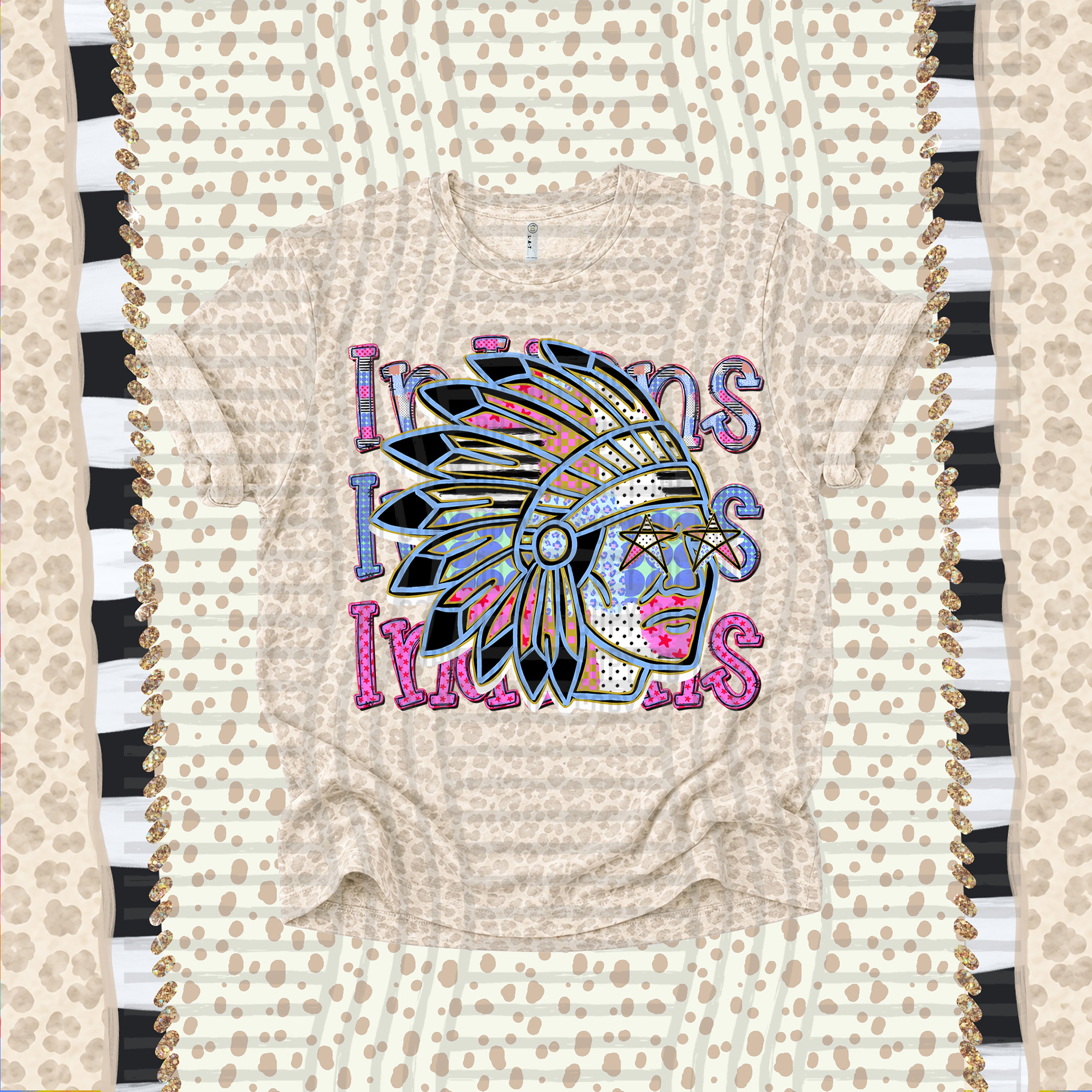 Dolly Doodle Mascots Indians design
