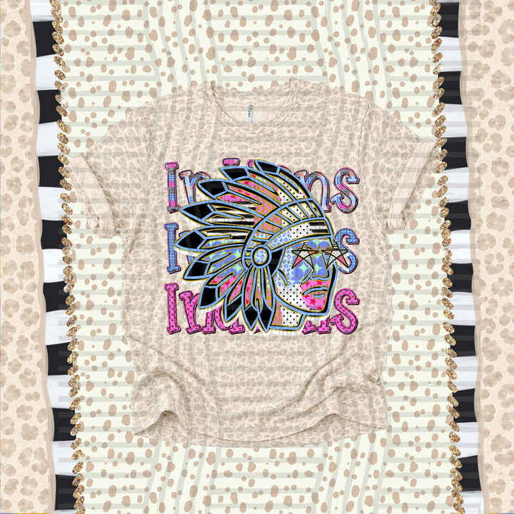 Indians Dolly Doodle mascot DTF transfer