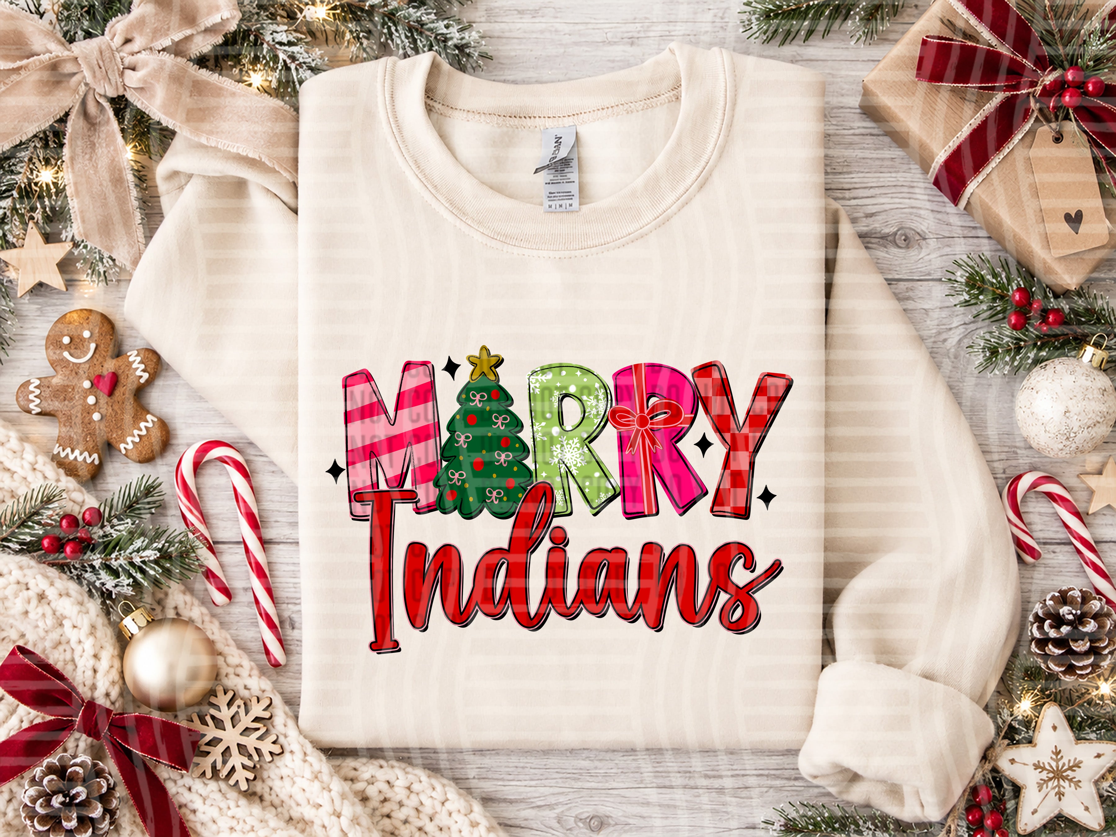 Merry Mascots Indians design