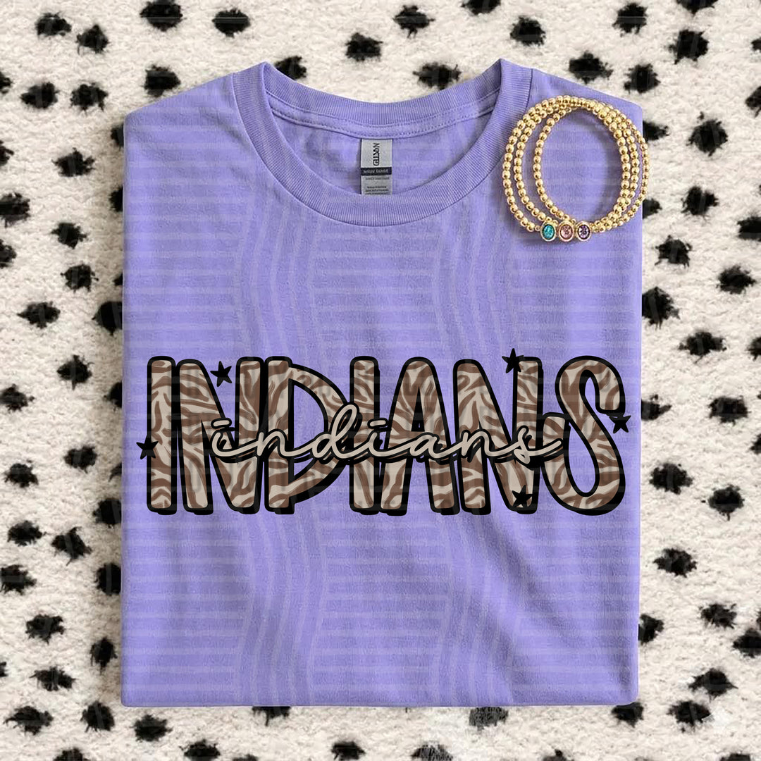 Indians Zebra Mascots DTF transfer