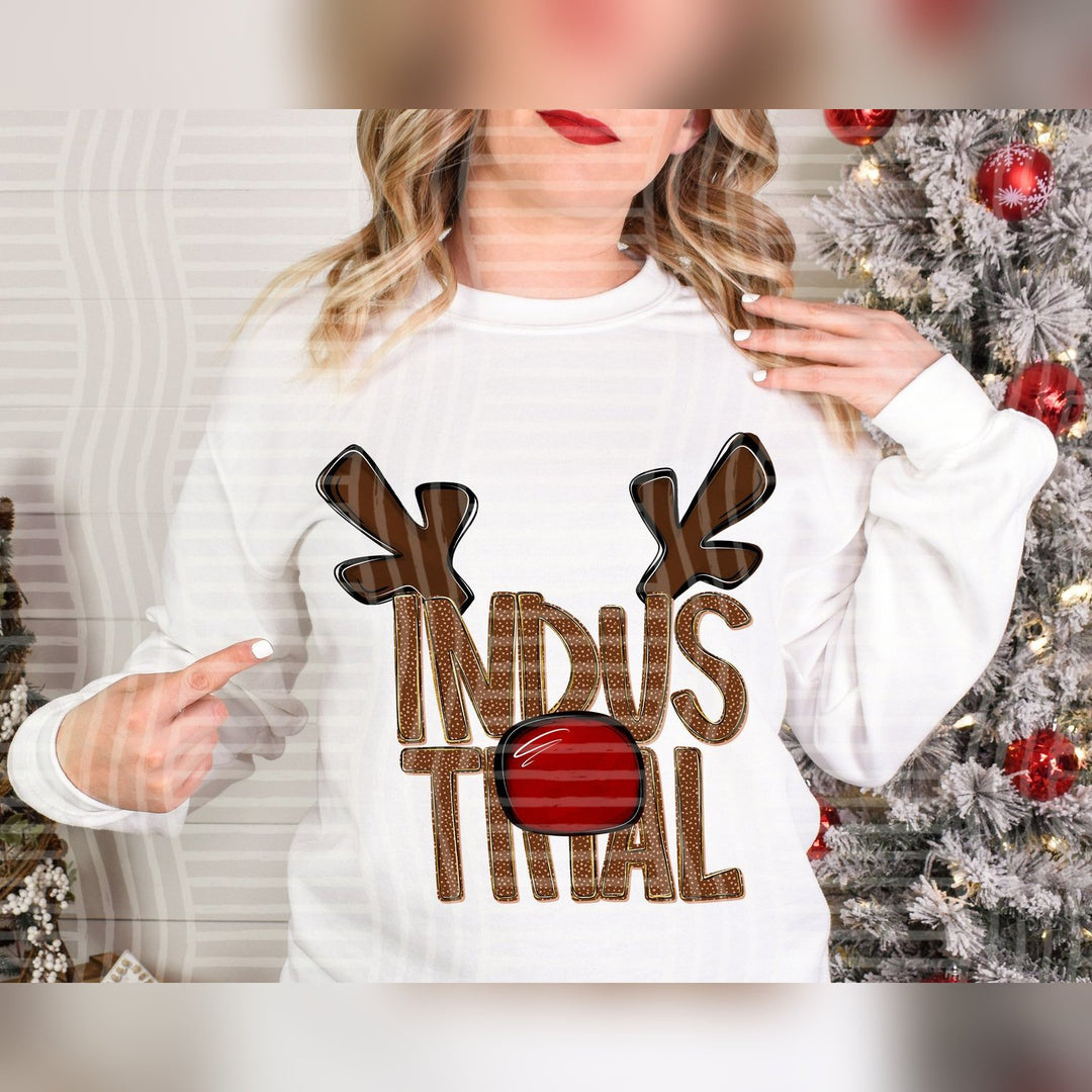 Industrial Deer Antler Mascots DTF transfer