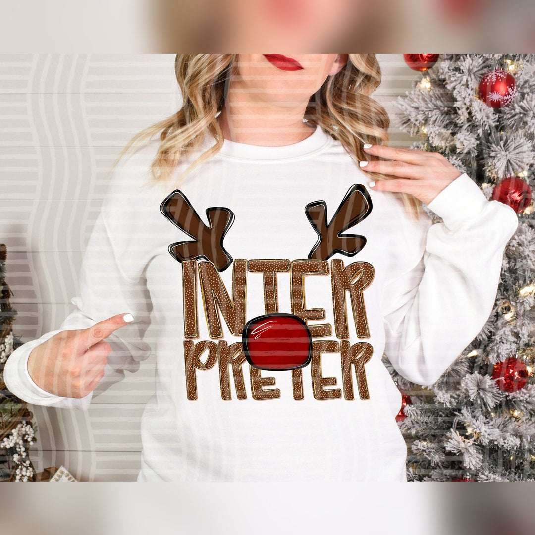 Interpreter Deer Antler School Staff DTF transfer