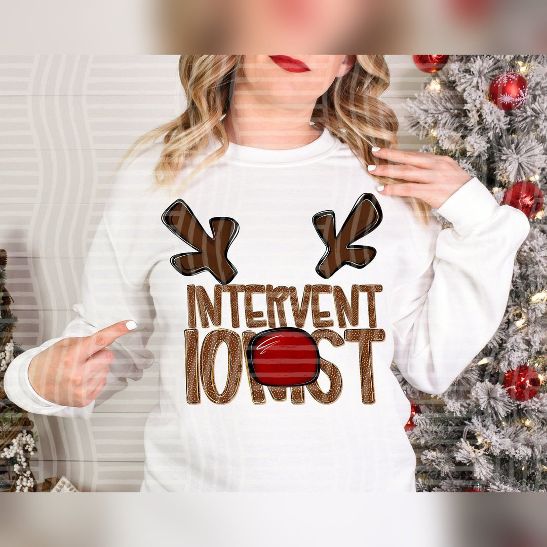Interventionist Deer Antler School Staff DTF transfer