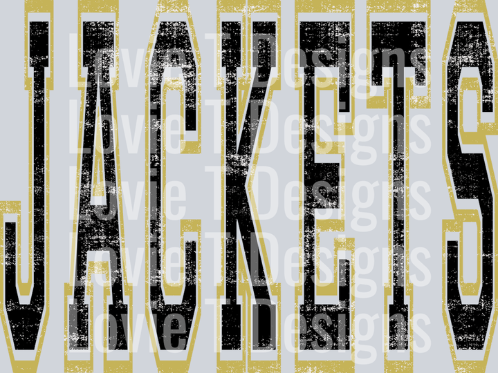 JACKETS BLACK AND OLD GOLD VARSITY STYLE