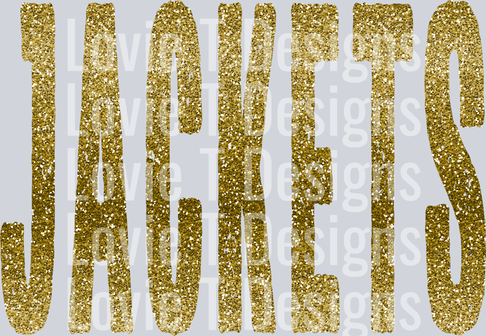 JACKETS GOLD SPARKLE OVERSIZED MASCOT