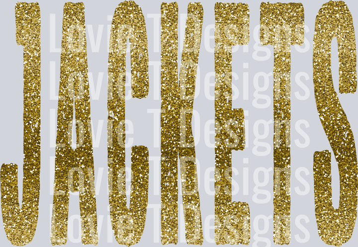 JACKETS GOLD SPARKLE OVERSIZED MASCOT