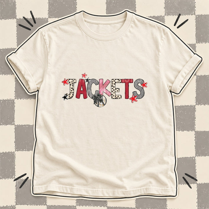 Jackets Mixed Doodle Baseball Mascots – Stitched Ballpark DTF transfer mockup