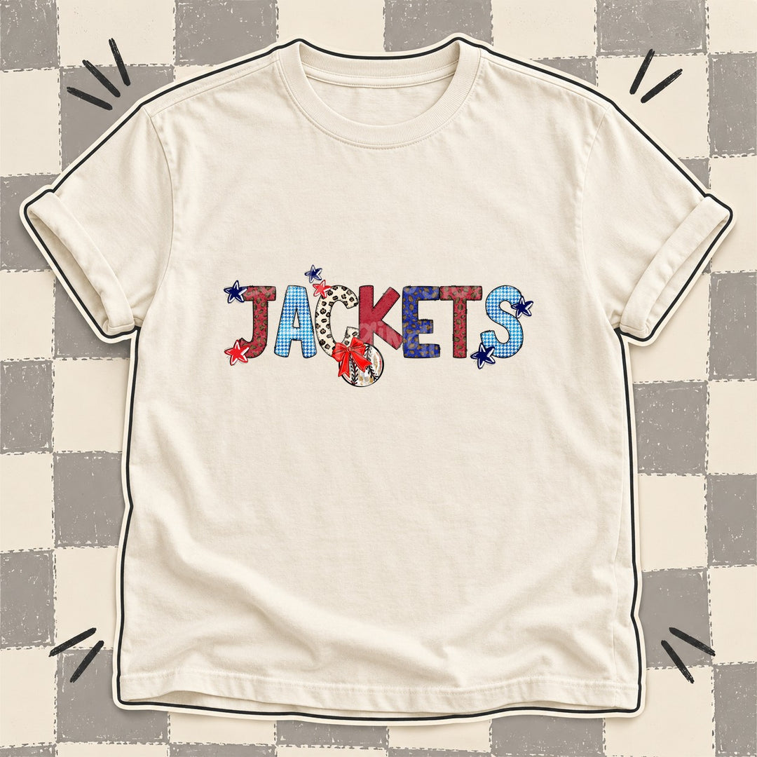 Jackets Mixed Doodle Baseball Mascots – Leopard Red Navy DTF transfer mockup