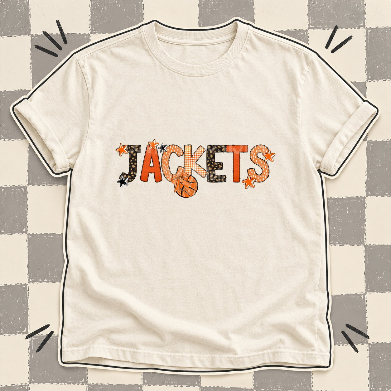 Mixed Doodle Basketball Mascots – Leopard Court Jackets design