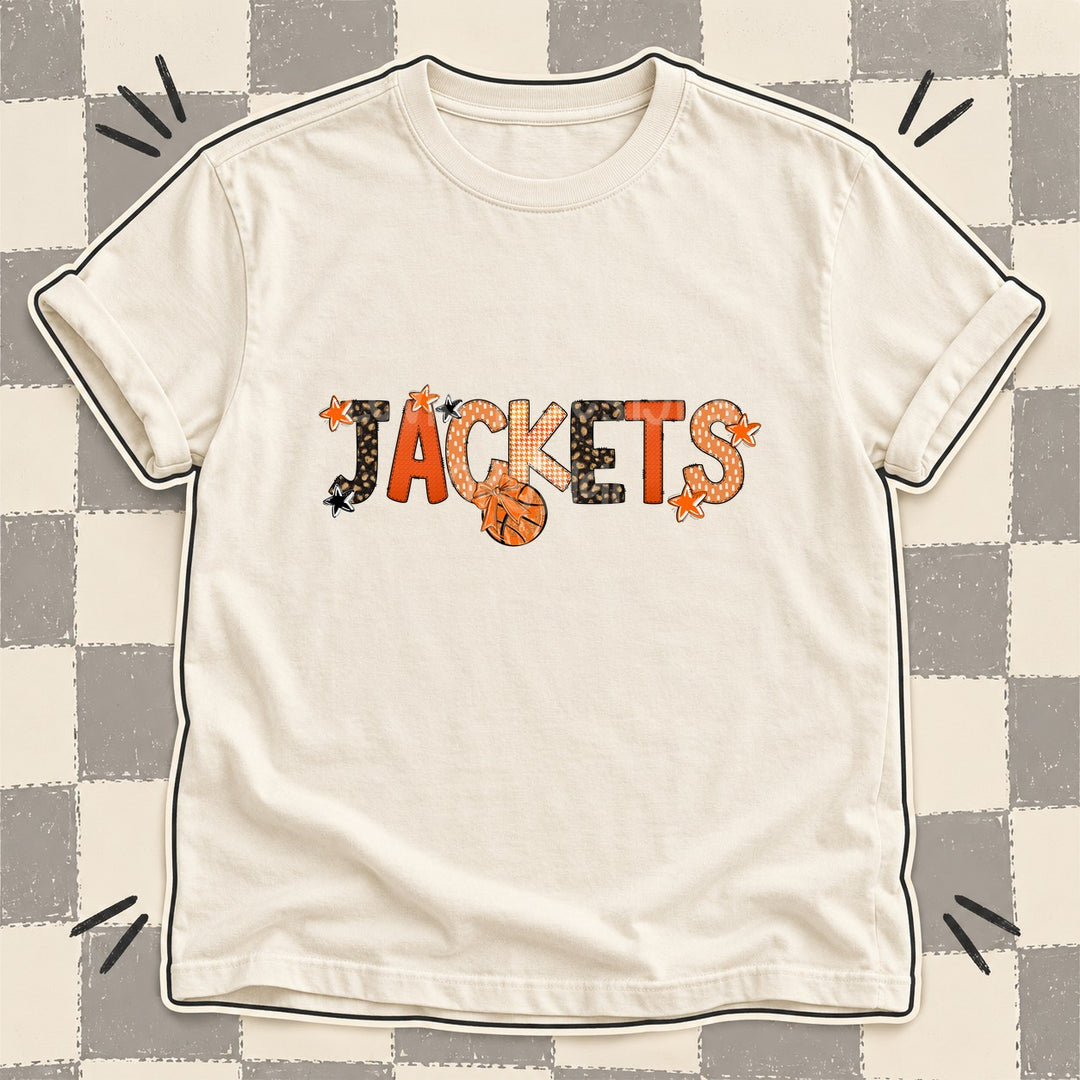 Jackets Mixed Doodle Basketball Mascots – Leopard Court DTF transfer mockup