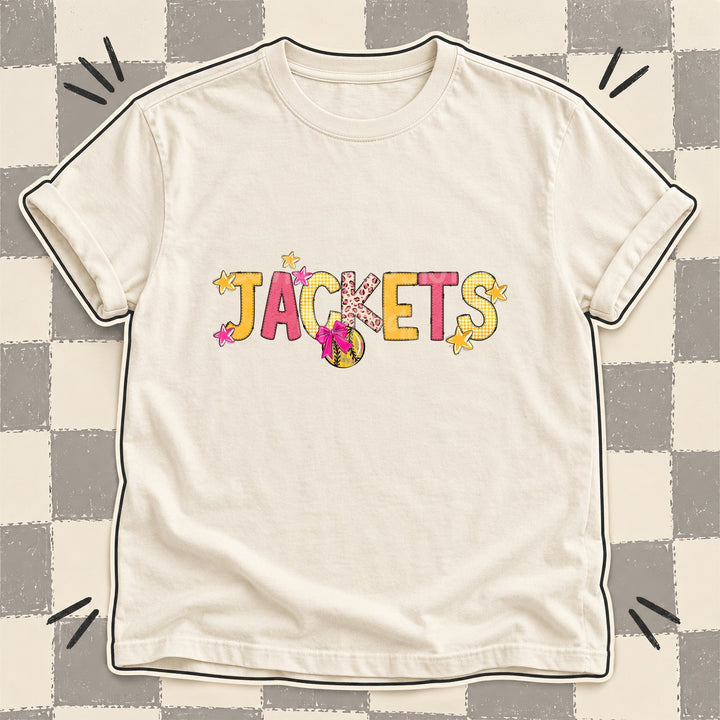 Jackets Mixed Doodle Softball Mascots – Stitched Softball DTF transfer mockup