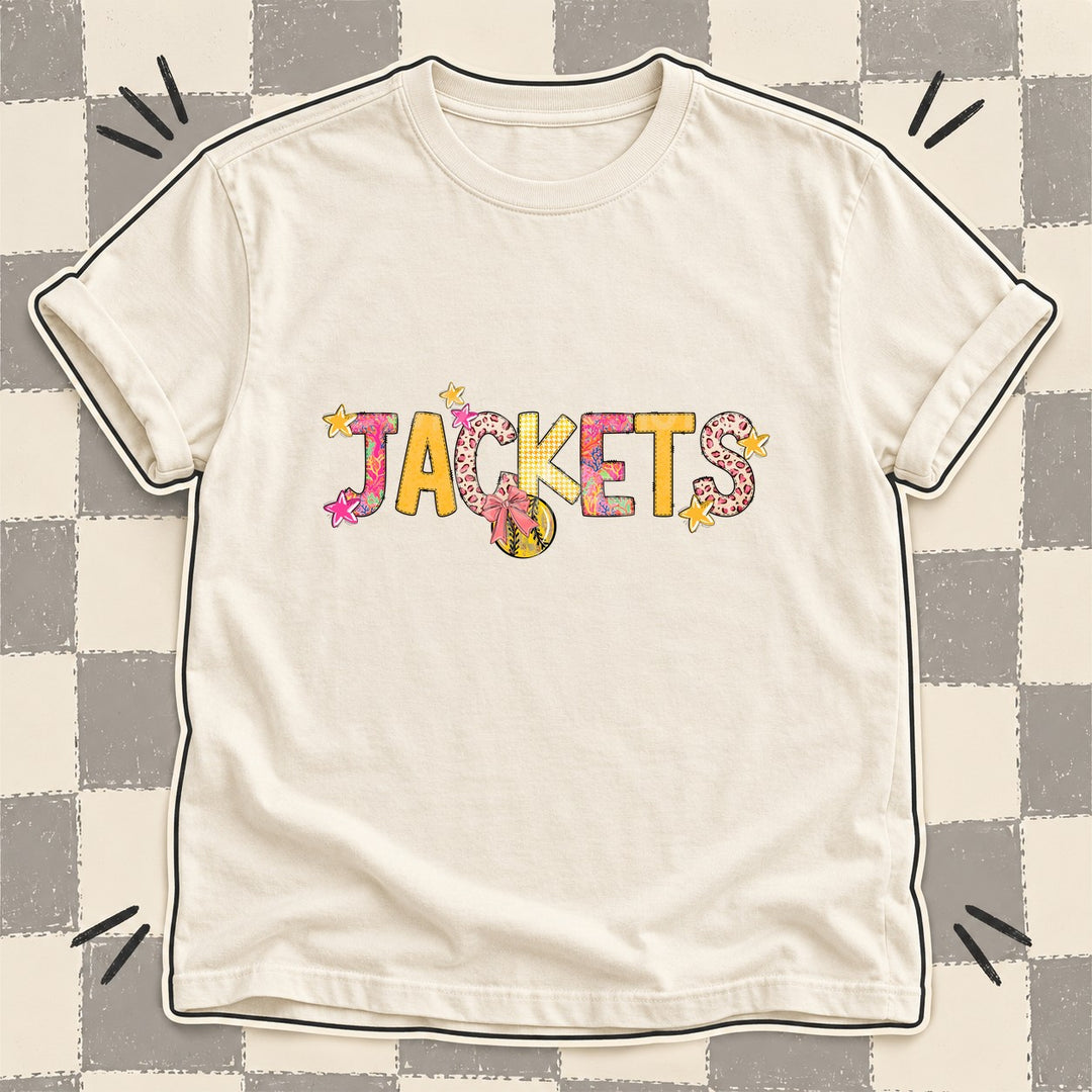 Jackets Mixed Doodle Softball Mascots – Softball Brights DTF transfer mockup