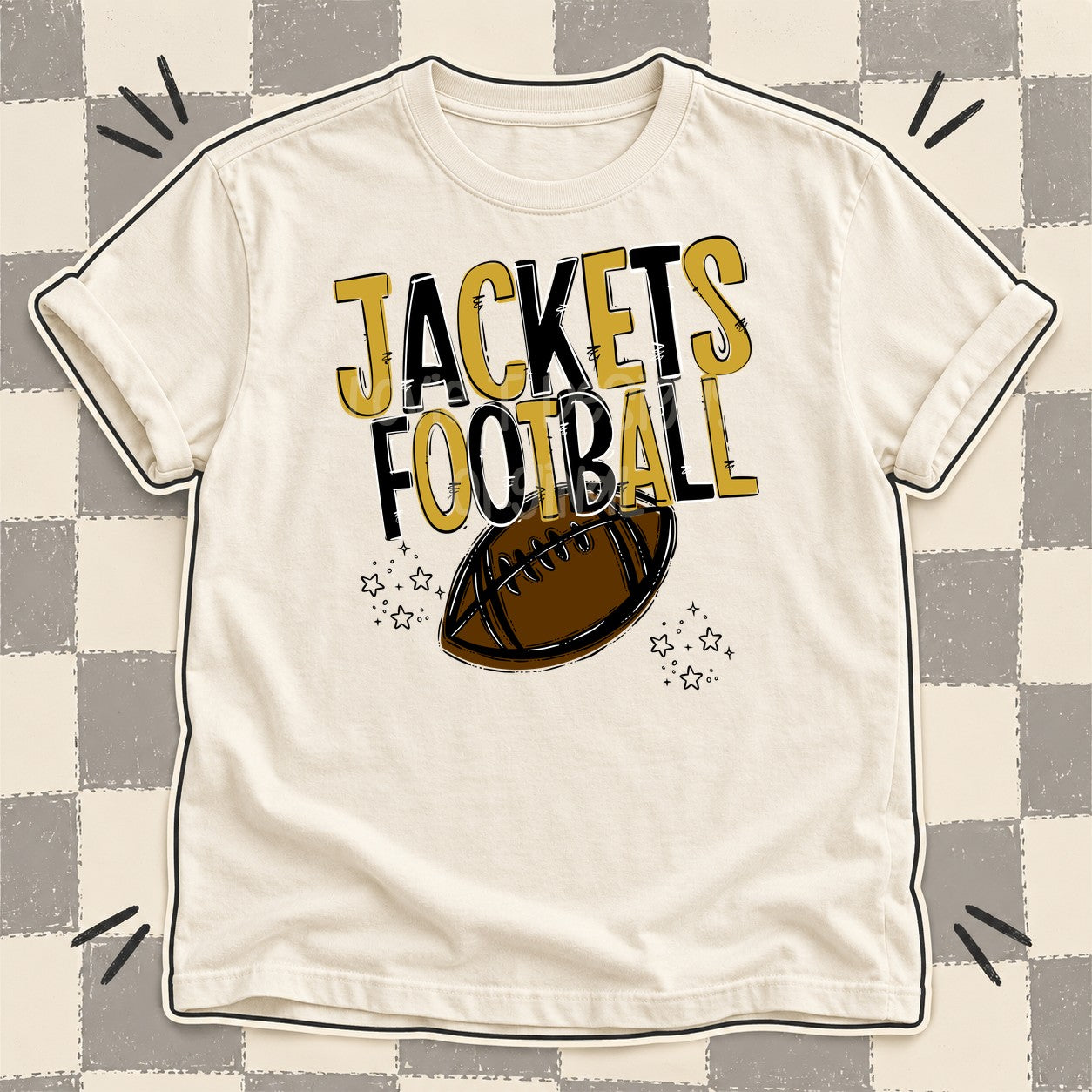 Team Go Football Mascots Jackets Vegas Gold Black design