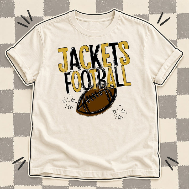 Jackets Vegas Gold Black Team Go Football Mascots DTF transfer mockup