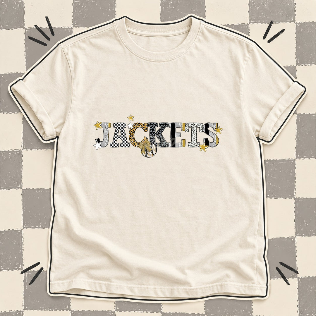 Jackets Vegas Gold White Black Mixed Doodle Baseball Mascots – Mascot Colors DTF transfer mockup