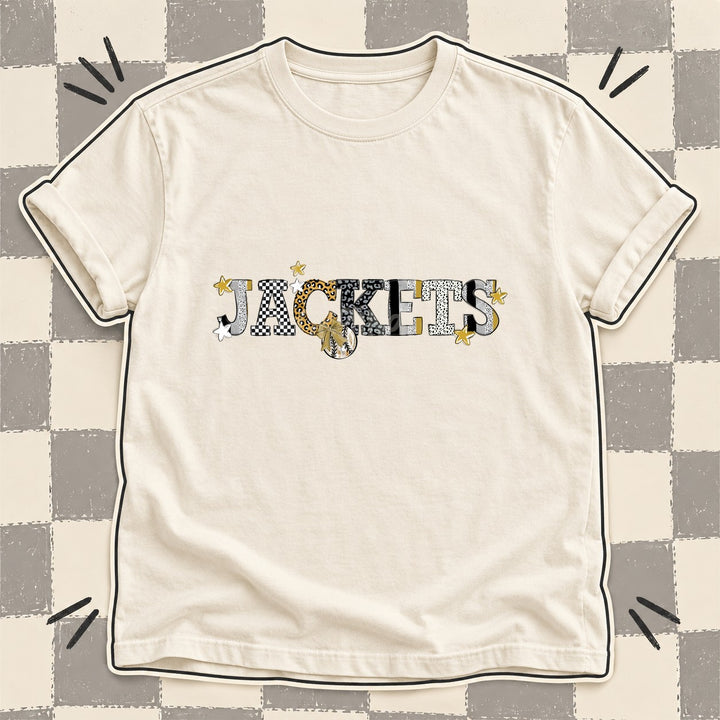 Jackets Vegas Gold White Black Mixed Doodle Baseball Mascots – Mascot Colors DTF transfer mockup