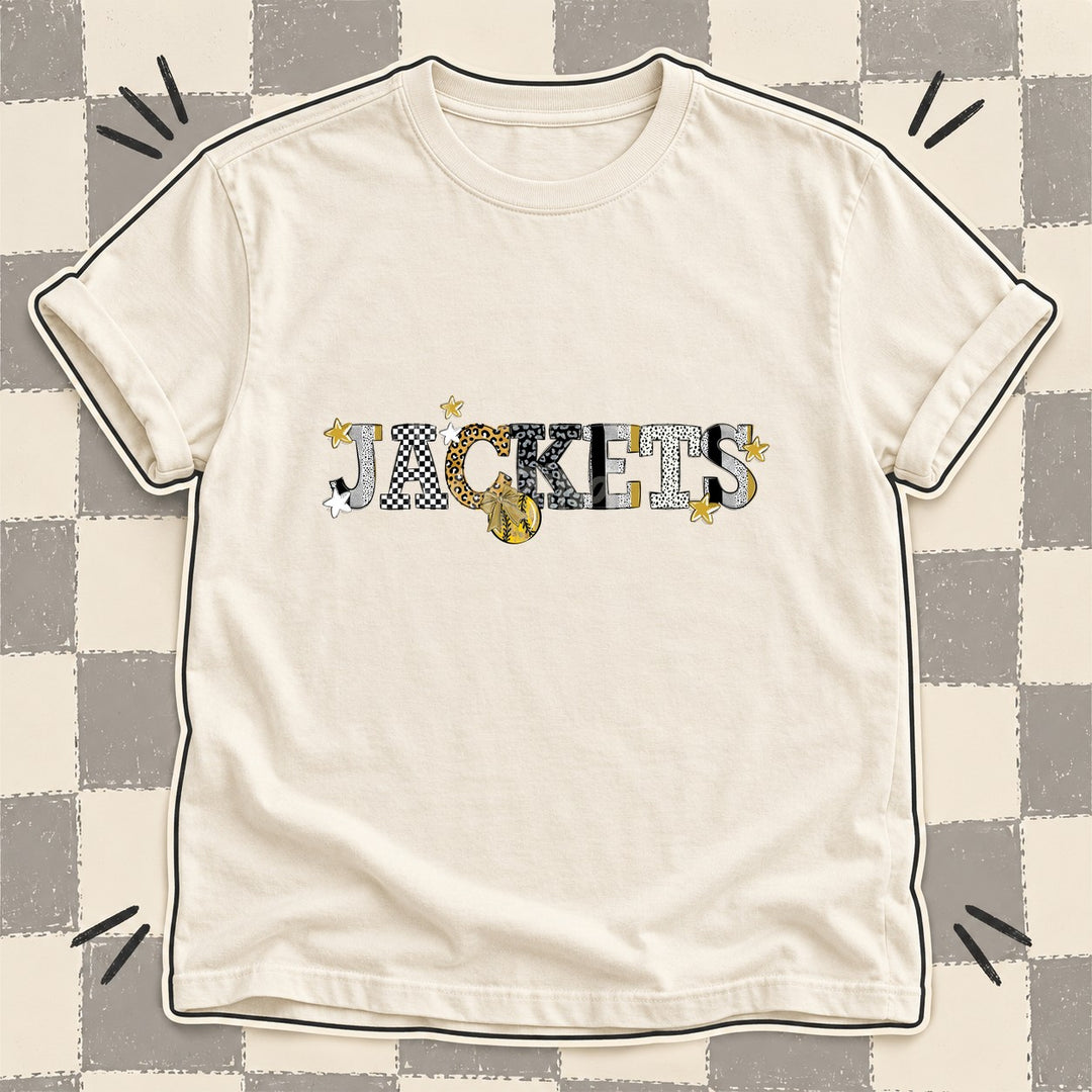 Jackets Vegas Gold White Black Mixed Doodle Softball Mascots – Mascot Colors DTF transfer mockup