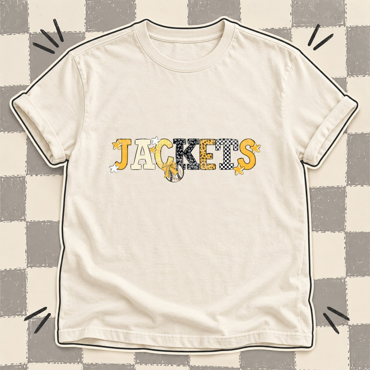 Mixed Doodle Baseball Mascots – Mascot Colors Jackets Yellow Gold White Black design