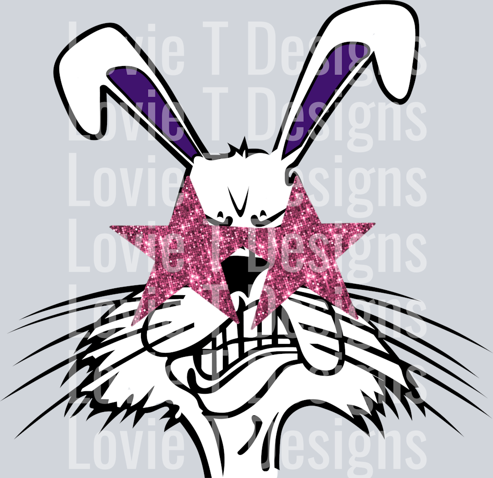 JACKRABBIT WITH PINK STARS