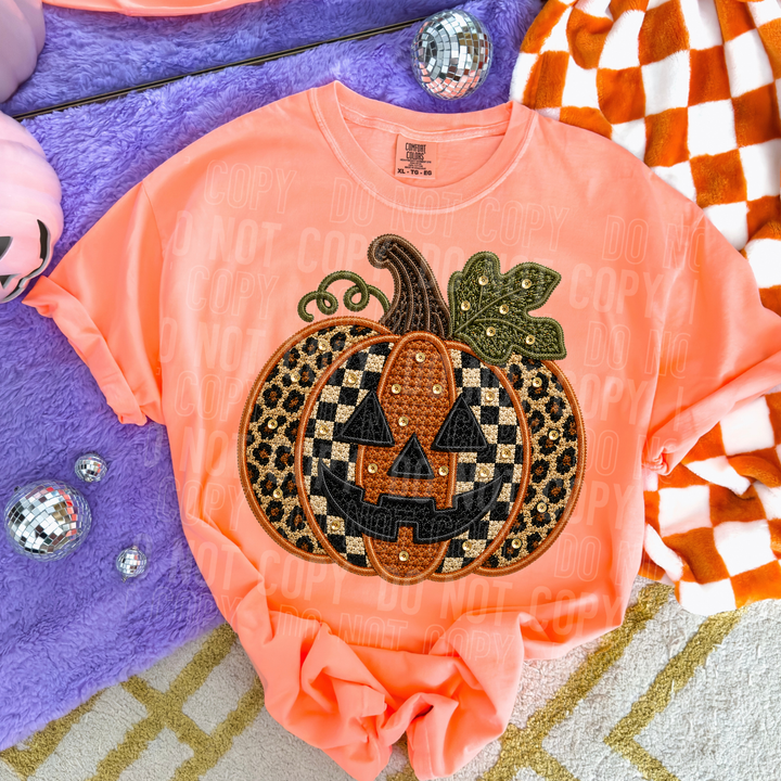 JACK O LANTERN PLAID LEOPARD mockup
