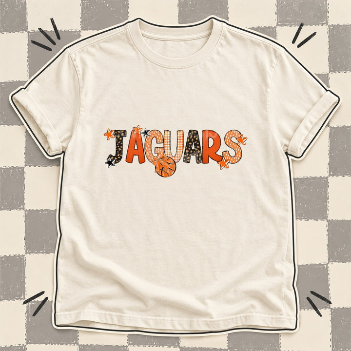 Jaguars Mixed Doodle Basketball Mascots – Leopard Court DTF transfer mockup