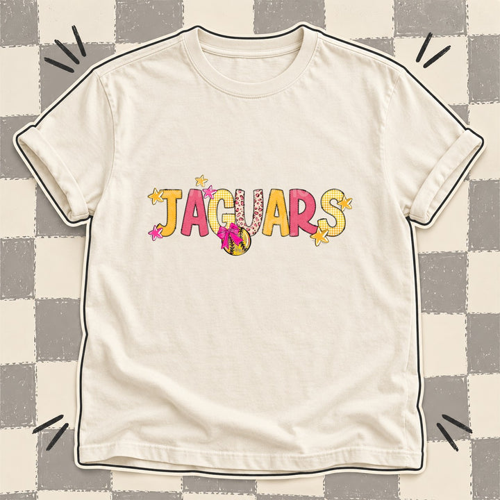 Jaguars Mixed Doodle Softball Mascots – Stitched Softball DTF transfer mockup