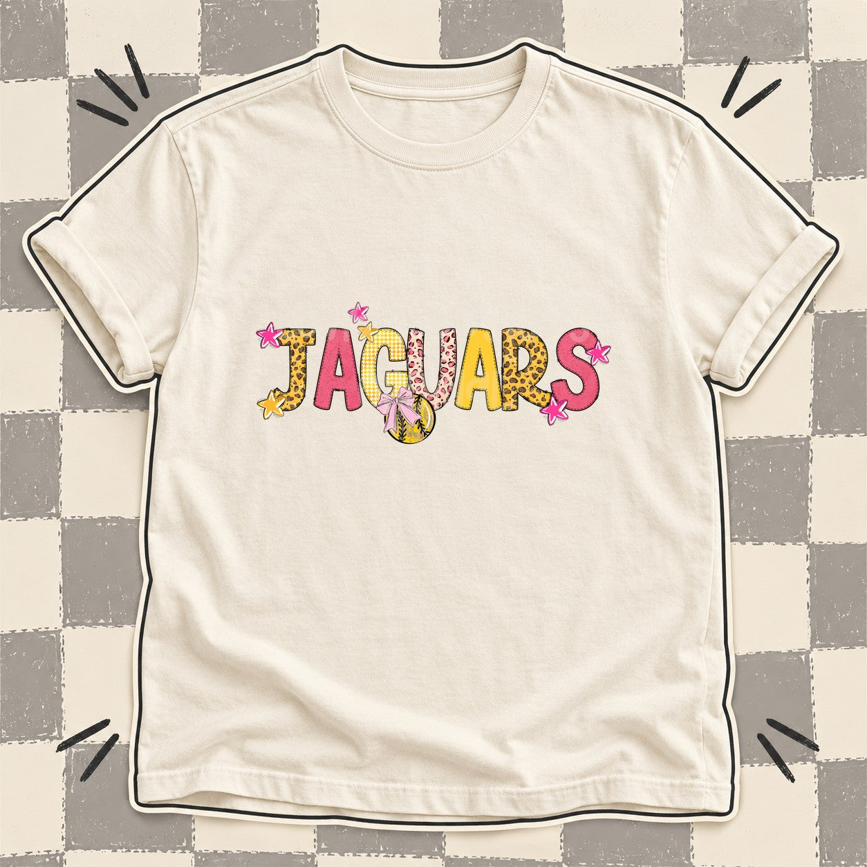 Mixed Doodle Softball Mascots – Sunshine Leopard Jaguars design
