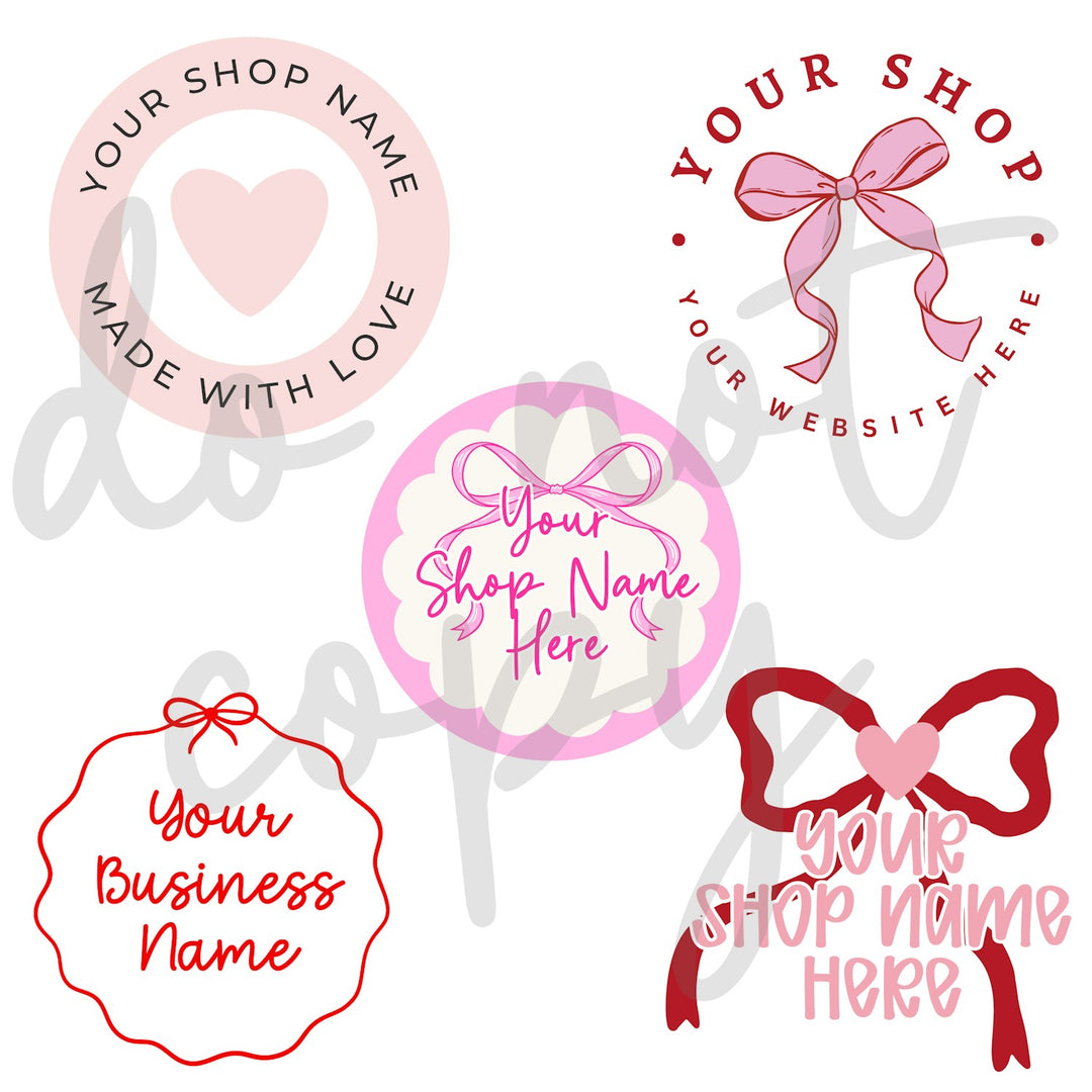 Valentine's Day Business Logos customizable DTF transfer mockup