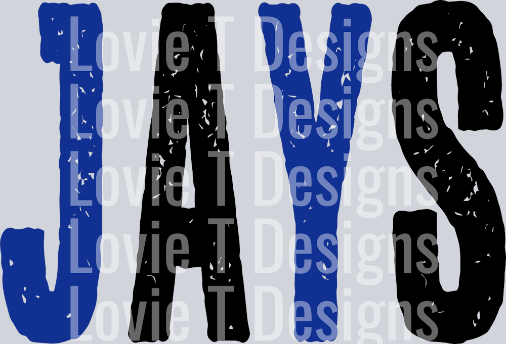 JAYS ROYAL BLUE AND BLACK OVERIZED GRUNGE MASCOT
