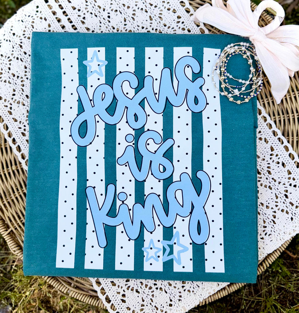 Jesus Is King DTF transfer design