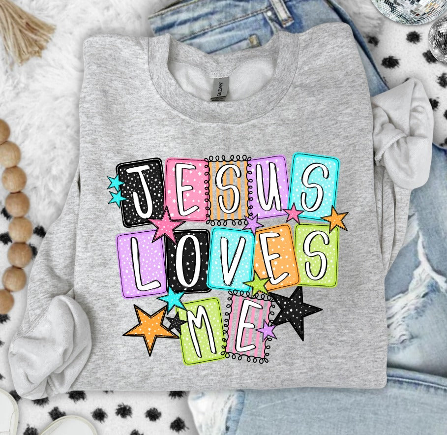 Jesus Loves Me DTF transfer design