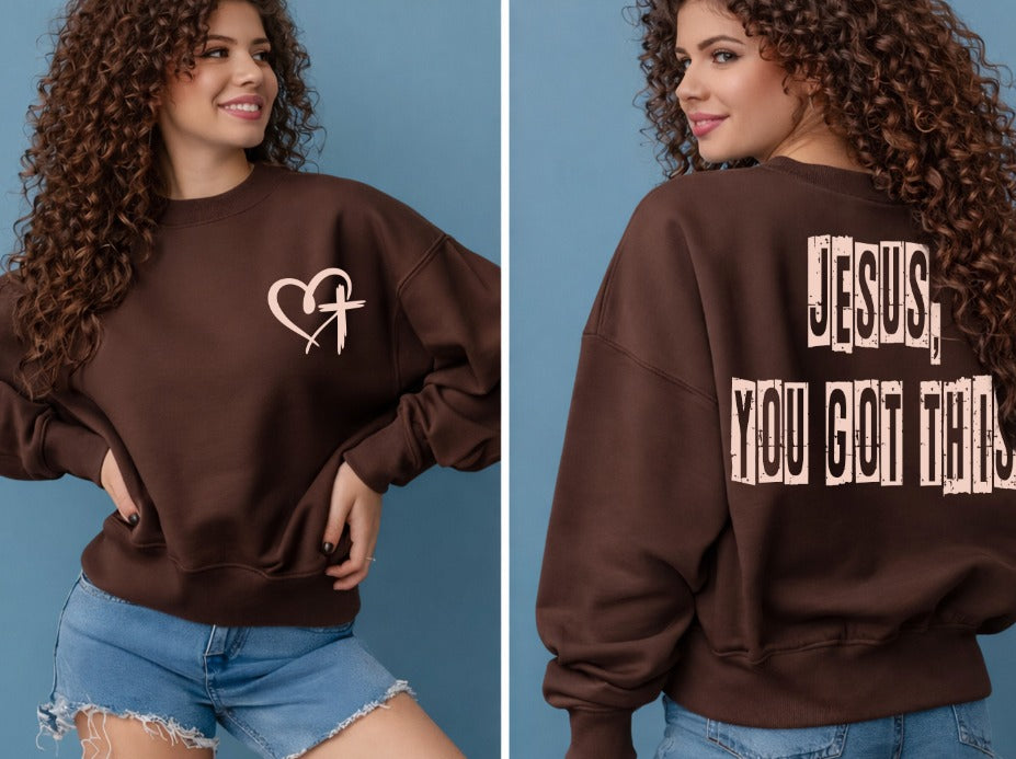 Jesus You Got This cream faith DTF transfer design
