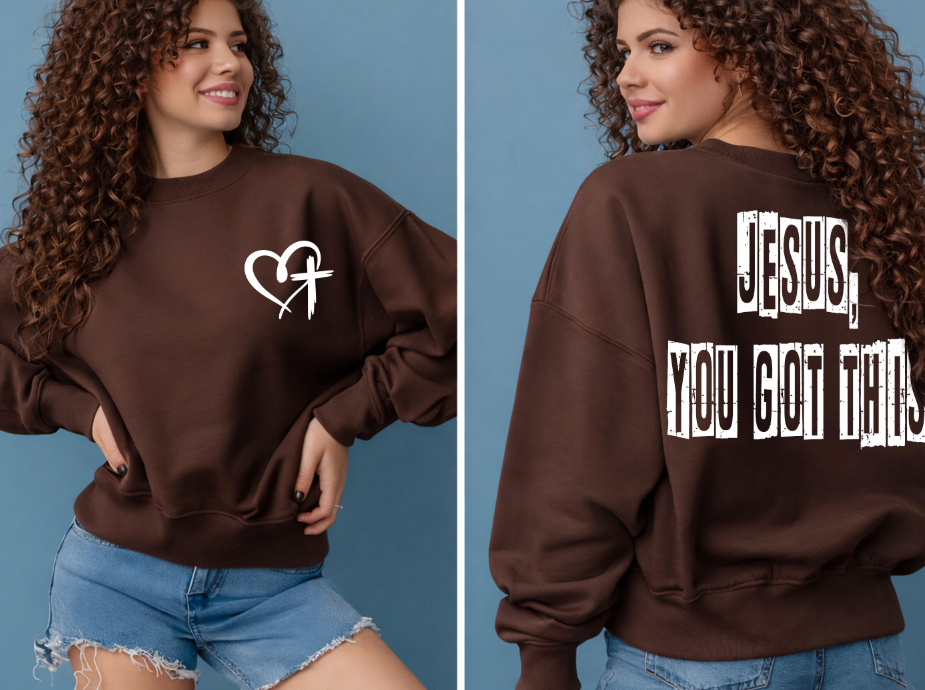 Jesus You Got This white faith DTF transfer design