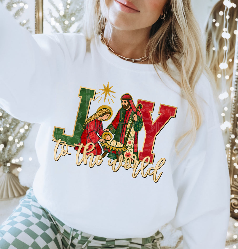 Joy to the World DTF transfer design – image 1