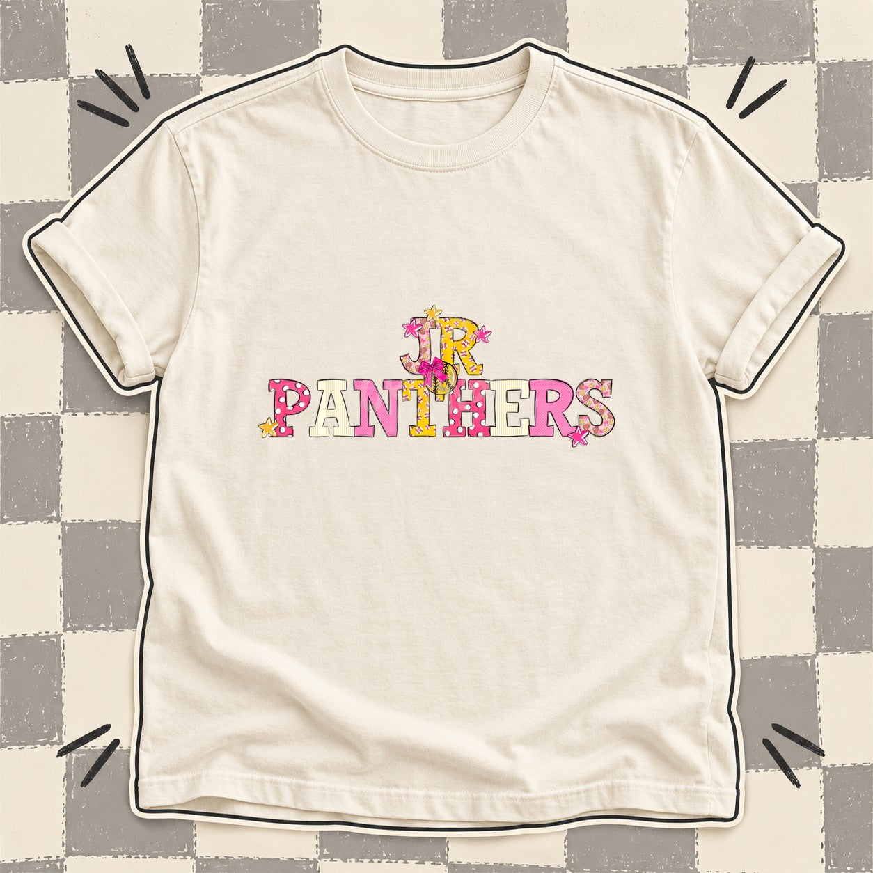 Mixed Doodle Softball Mascots – Sweet Softball Jr Panthers design