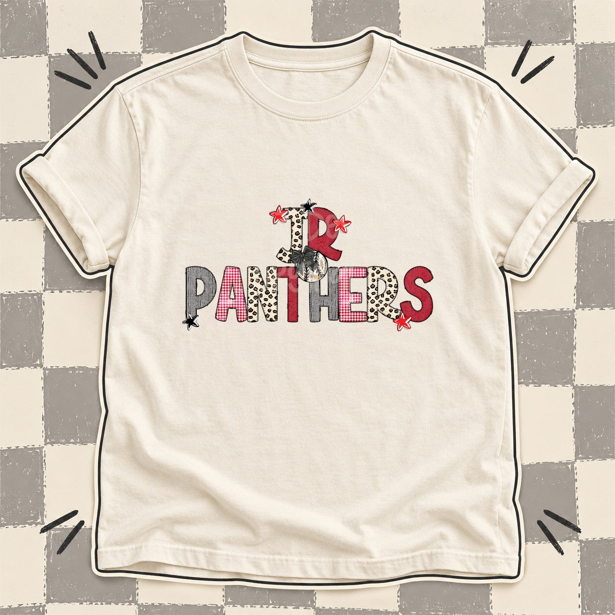 Mixed Doodle Baseball Mascots – Stitched Ballpark Jr Panthers design