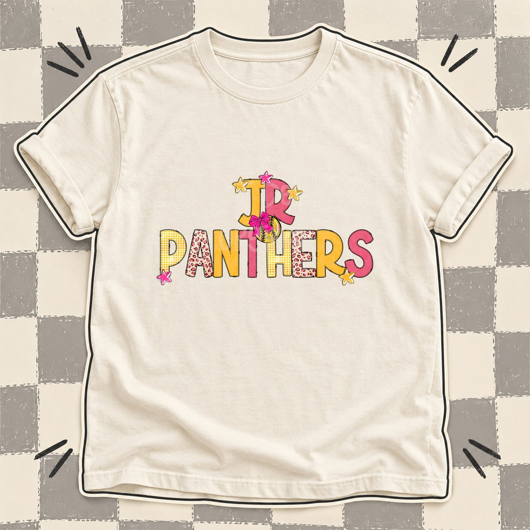 Jr Panthers Mixed Doodle Softball Mascots – Stitched Softball DTF transfer mockup