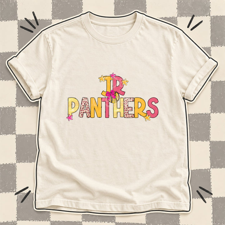 Jr Panthers Mixed Doodle Softball Mascots – Stitched Softball DTF transfer mockup